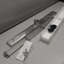 Neodrain 28-Inch Linear Shower Drain- with 2-in-1 Flat & Tile Insert Cover, Brushed 304 Stainless Steel Rectangle Shower Floor Drain,Floor Shower Drain with Adjustable Leveling Feet, Hair Strainer