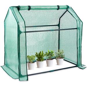 Mini Greenhouse Indoor, 36x19x34(H) Inches Tabletop Garden Nursery Plant Cover Tent with Humidity Domes for Home Gardening, Seedling Propagation and Germination, Green Cover