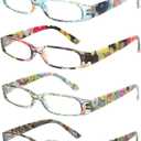 Kerecsen Women's Reading Glasses 4 Pairs Ladies Fashion Spring Hinge Readers (4 Pack Mix)2.25x