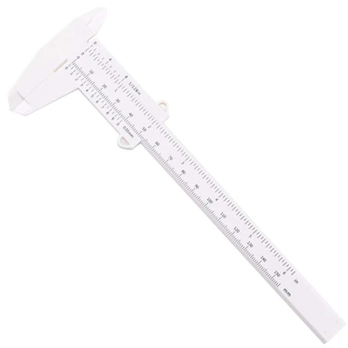 DIY Tool Woodworking Metalworking Plumbing Model Making 150mm 0.5 Vernier Caliper Measure Tool Vernier Calipers, White