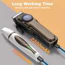 Dog Grooming Kit, Dog Clippers for Grooming Paw Trimmer Nail Grinder, Low Noise Rechargeable Cordless, Pet Shaver with Stainless Steel Blade for Pets Cats Animals