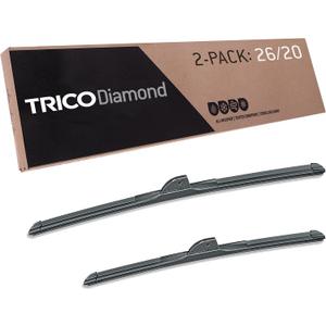 TRICO Diamond 26" + 20" Super Premium Automotive Replacement Windshield Wiper Blades (Set of 2), Passenger and Driver Side All-Weather Beam Wiper Blades for Select Vehicle Models (26" + 20" Pair Pack)