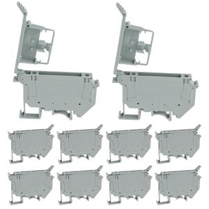 UK5-HESI UK5RD Without LED DIN Rail Fuse Terminal Base Disconnect Terminal Block Screw Clip Without Led Light(Pack of 10pcs,Grey)