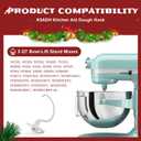 K5ADH Dough Hook/Tilt-Head Coated C-Dough Hook K5ADH for 5-QT Bowl-Lift Stand Mixer KSM50 KSM5-K5SS Mixer Attachments Dough Hook K5ADH -by Sikawai