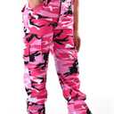 BACKBONE Boys Girls Kids Combat Army Ranger Camping Outdoor camo Cargo Pants Trousers , Size XL