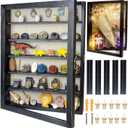 Black Shadow Box Frame 16x20 Shadow Box with Shelves 2.6" Interior Depth Memorial Shadow Box Display Case with Linen Back for Handicrafts,Picture Frames,Medals,Coins,Pins Collection and More