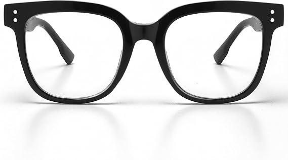 miyya 1.25 Stylish Reading Glasses for Women, Cheaters Eyeglasses, Oversized Blue Light Readers, Fashion Eye Glasses