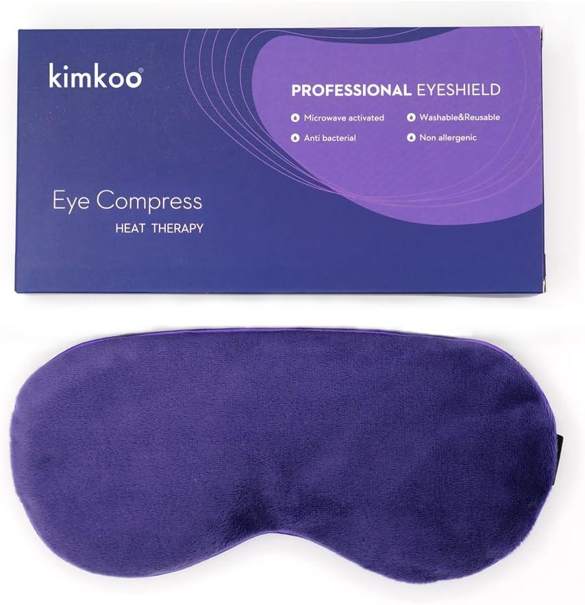 Moist Heat Eye Compress&Microwave Hot Eye Mask for Dry EyesHeated Eye Mask Natural and Healthy Therapies (Purple)