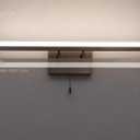 24-Inch Modern Brushed Nickel Bathroom Light Fixture - 180 Rotatable LED Chrome Vanity Light Bar for Over-Mirror Use, 12W Bathroom Sconce Wall Lighting with Switch on/Off