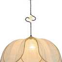 Boho Light Fixture, 24" Hand Woven Rattan Chandelier, Boho Chandelier with Brass Cat Hook for Dining Room, Living Room, Kitchen, Bedroom and Restaurant