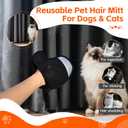 2 x 2 Pcs Pet Hair Remover Gloves for Cats & Dogs, Electrostatic Cat Hair Remover Dog Grooming Gloves, Reusable Pet Hair Cleaning Tool Washable Pet Hair Mitt for Carpet Curtain Clothing Couch Car Seat