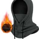Winter Balaclava Ski Mask: Hood Hats Fleece Balaclava Face Mask Men Women Warm Face Cover for Cold Weather Gear (Gray)