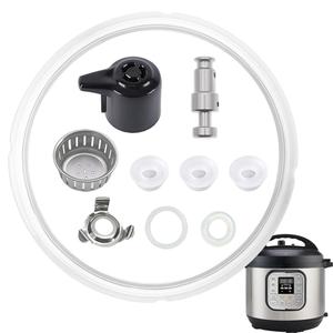 10Pcs Replacement Parts for Instant Pot IP-DUO50 IP-DUO60 Duo/Duo Plus 5&6QT Quart, Upgrade Steam Release Valve Lid Replacement for Instapot, Pressure Valve Float & Sealing Ring for Instant Pot