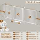Fairy Baby 76.3-81.1 Inch Extra Wide Baby Gate for Doorway Pressure Mounted