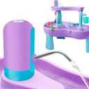 Intoypad Water Table Pump, Battery Powered Water Pump for Kids 3 Hours Non-Stop Fun Summer Outdoor Water Play Table Accessories for Step2 Water Table Toys for Kids Toddlers Purple