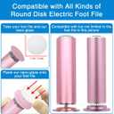 2 Pcs Nano Glass Sandpaper Disc for APRELM Electric Foot Callus Remover with 60 Pieces Replaceable Round Double-Sided Adhesive Pads Replaceable Sandpaper Disc