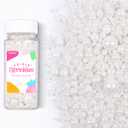 3 x White Pearl Sprinkles for Cake Decorating, Edible Pearls Sugar for Baking Cupcake Toppers Ice Cream Cookie Wedding Party Birthday Valentines Celebrations Supplies, 4.05oz