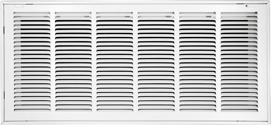Howeall 30"W x 12"H [Duct Opening Size] Steel Return Air Filter Grille - Removable Face/Door for 1 inch Filters -HVAC Vent Cover Grill - White [Outer Dimensions: 32 5/8"W X 14 5/8"H]
