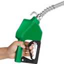 3/4 inch NPT Automatic Fuel Nozzle, Automatic Shut-Off Fuel Nozzle Fuel Refilling Tool with 3-Speed Padlock9-16 GPM,13/16Spout Max Flow Rate 16 GPM,Used For Gasoline, Diesel, Gas Pump Nozzle Green