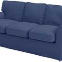 Heavy Cotton UPPLAND Sofa Cover Replacement Compatible for IKEA UPPLAND Three 3 Seat Sofa Slipcover (Uppland Sofa Blue)