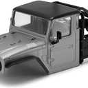 INJORA 87g IR40 Truck Body Shell with Tube Cage for 1/18 TRX4M Defender Bronco Upgrade Part(Grey)