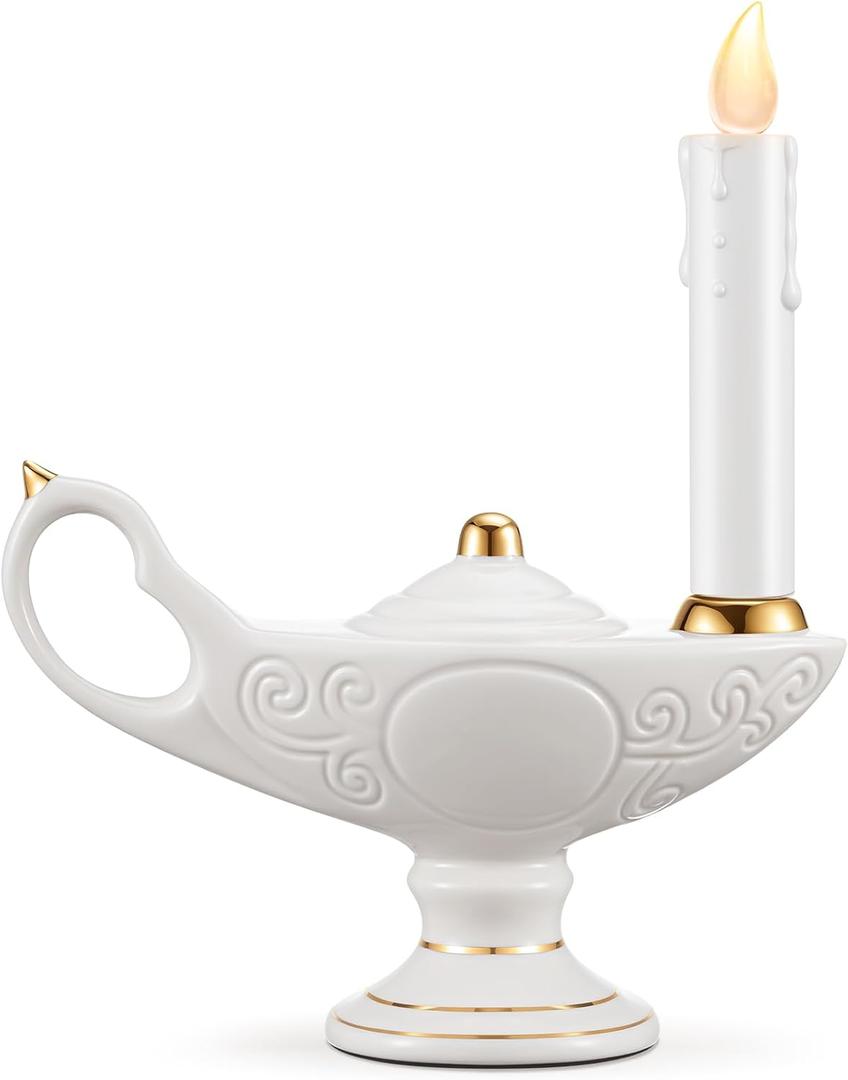 Teenyyou 1 Pc Nurse Graduation Lamp Nursing Lamp for Pinning Ceremony Battery Powered Nightingale Lamps Nurse Week Gift LED Candle (Batteries Not Included) (Gold Trim,Small)
