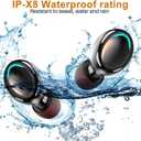 Wireless Earbuds Bluetooth 5.1 Headphones 36H Playtime Deep Bass Stereo Sound in-Ear Built-in Mic Headset Headphones with Charging Case for Travel Running