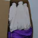 Cholemy 24 Pcs Tissue Paper Flowers, Crepe Paper Flowers Decorations 8" 10" 12" for Wedding Party Baby Bridal Shower Carnival Party Birthday Nursery Wall Decor(Purple, Light Purple, White, Beige)