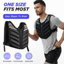 Weighted Vest Men Women,10lb/15lb/20lb Weight Vest for Women Workout,Body Weight Vests with Reflective Stripe for Workout,Strength Training,Running,Walking,Weightlifting (Black)