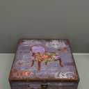 Jolitac Wood Storage Box Set of 3, Vintage Decorative Nesting Boxes Wooden Treasure Storage Crates With Latch, Home Decor Rustic Antique Boxes With Lid for Photos, Jewelry, Cash (Chair)