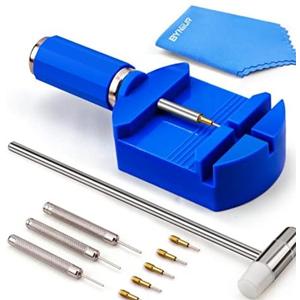 BYNIIUR Watch Link Removal Tool Kit, Watch Band Strap Chain Pin Remover Repair Tool Kit for Watch Band Strap Adjustment, Bracelet Sizing and Watch Resizing Adjuster 