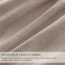 Pleated Linen Blackout Curtains 112 Inches Long for Living Room Pinch Pleat for Track System Custom Made Memory Shape Drape 100% Black Out Light Blocking Bedroom Window Curtain Greige Burlywood Birch