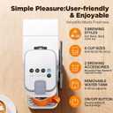 Tastyle Hot & Iced Coffee Maker with Magnetic K-Pod Organizer (Pods Not Included), Stores 10 Pods, 4-5 Cups Coffee Maker & Single-serve Brewer for K Cup & Grounds, 40oz Removable Water Tank, White