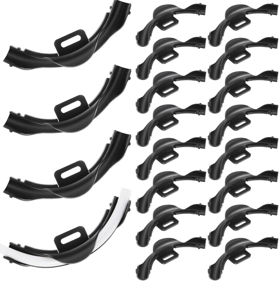 3/8" - 1/2" Pex 90 Degree Elbow Plastic Tubing Bend Support Black Pex Fittings Clamps Pipe Holder 1/2 Inch(20 Pcs)