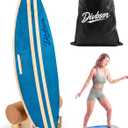 Balance Board for Adults, Surf Trainer with Handle Hole & Stand, 29.5 X 15.0 X 0.75 Inches