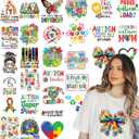 Kaciola 30 Sheets Autism Awareness DTF Transfers Ready to Press, Autism Iron on Transfers Stickers Iron on Decals for T Shirts Hoodie DIY Crafts
