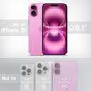 JETech Matte Case for iPhone 16 6.1-Inch, Shockproof Military Grade Drop Protection, Frosted Translucent Back Phone Cover, Anti-Fingerprint (Pink Back)