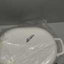 Enameled Cast Iron Sourdough Bread Oven, Dutch Oven, Loaf Cast Iron Bread Pan for Homemade Bread Baking, Meatloaf Pan with Lid, 7QT, White