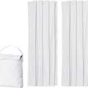 Amazon Basics Portable Blackout Curtain Shade with Suction Cups, Noise Reducing, Energy Saving, 50"W x 78"L, White, 2-Pack