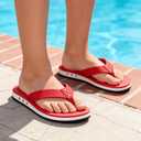 KVbabby Kids Flip Flops Boys Girls Thong Sandals Comfortable | Lightweight,Anti-slip (Red)
