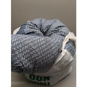 Lightweight uilted Comforter for King Bed, White/Grayish-Blue, All Season, 3 Pieces (King(98"x106")