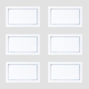 6PCS Flush Wall Vent 8x14, White AC Vent Cover Metal Wall Vent Covers