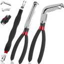 Electrical Disconnect Pliers 37960, 37980, Electrical Connector Separator 13120, 8in Automotive Tools Electrical Connector Pliers, Automotive Tools for Push Tab Style Plugs (3-Piece Set)