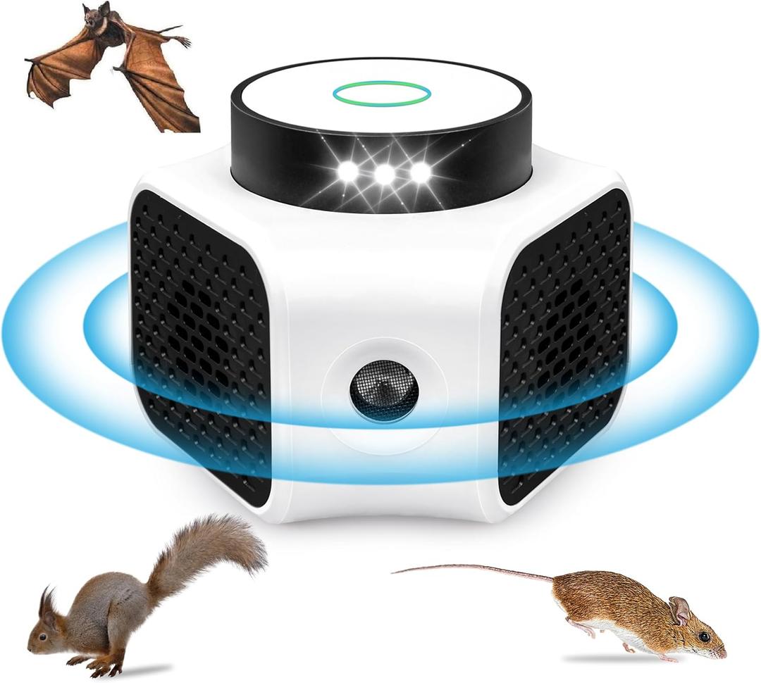 Mouse Rat Repellent Indoor, Ultrasonic Mice Repellent for House, Electronic Squirrel Repellent Plug-in for House Attic Garage RV Basement Barn