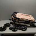 Medium Dog Stroller, Kenyone Pet Stroller for Medium Dogs Up to 55lbs, Lightweight Aluminum Frame, One Click Folding, Large Cat Stroller with No Zip Entry, Detachable Mesh, Multiple Pockets (Pink)