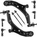 Front Lower Control Arm w/Ball Joint for Nissan Sentra 2001-2006, Stabilizer/Sway Bar Links + Tie Rod Ends, Left & Right, Outer & Inner, 8Pcs Suspension Kit K620359 K620358 K9543 ES2814RL EV380