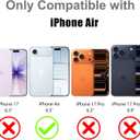 MOWIME Magnetic Case for iPhone Air [Compatible with Magsafe] [Cute Wave Glitter Design] [1 Screen Protector] Slim Soft TPU Clear Bling Case for iPhone Air 6.5" 2025, Clear