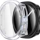 2 x SPGUARD For Samsung Galaxy Watch 8 Screen Protector Case 40mm Cover, [2+2Pack] Scratch Resistant Tempered Glass Screen Protector & Hard PC Bumper for Samsung Galaxy Watch8 40mm(NOT for Other Models)