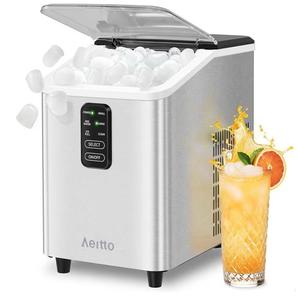 Aeitto Countertop Ice Maker Machine ICM1282S Stainless Steel 