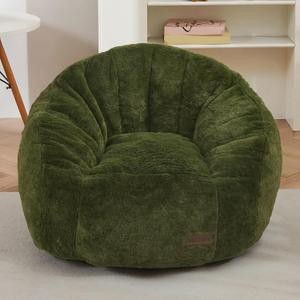 MAXYOYO Bean Bag Chair for Kids, Shell Shaped Bean Bag Couch for Boys and Girls, Toddler Chair Bean Bag Sofa for Playroom, Nursery Room, Green, Standard